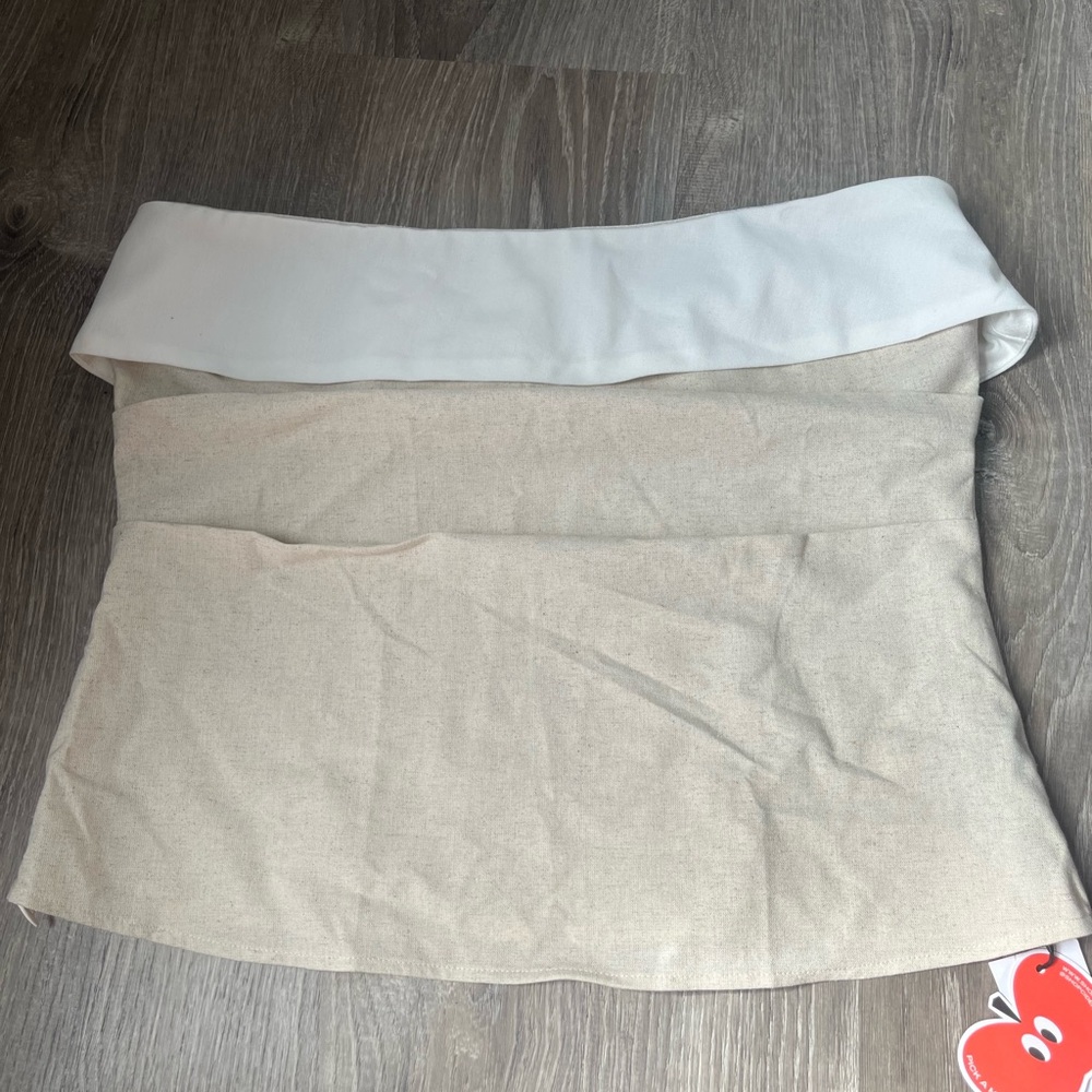 Cider Beige and White Skirt